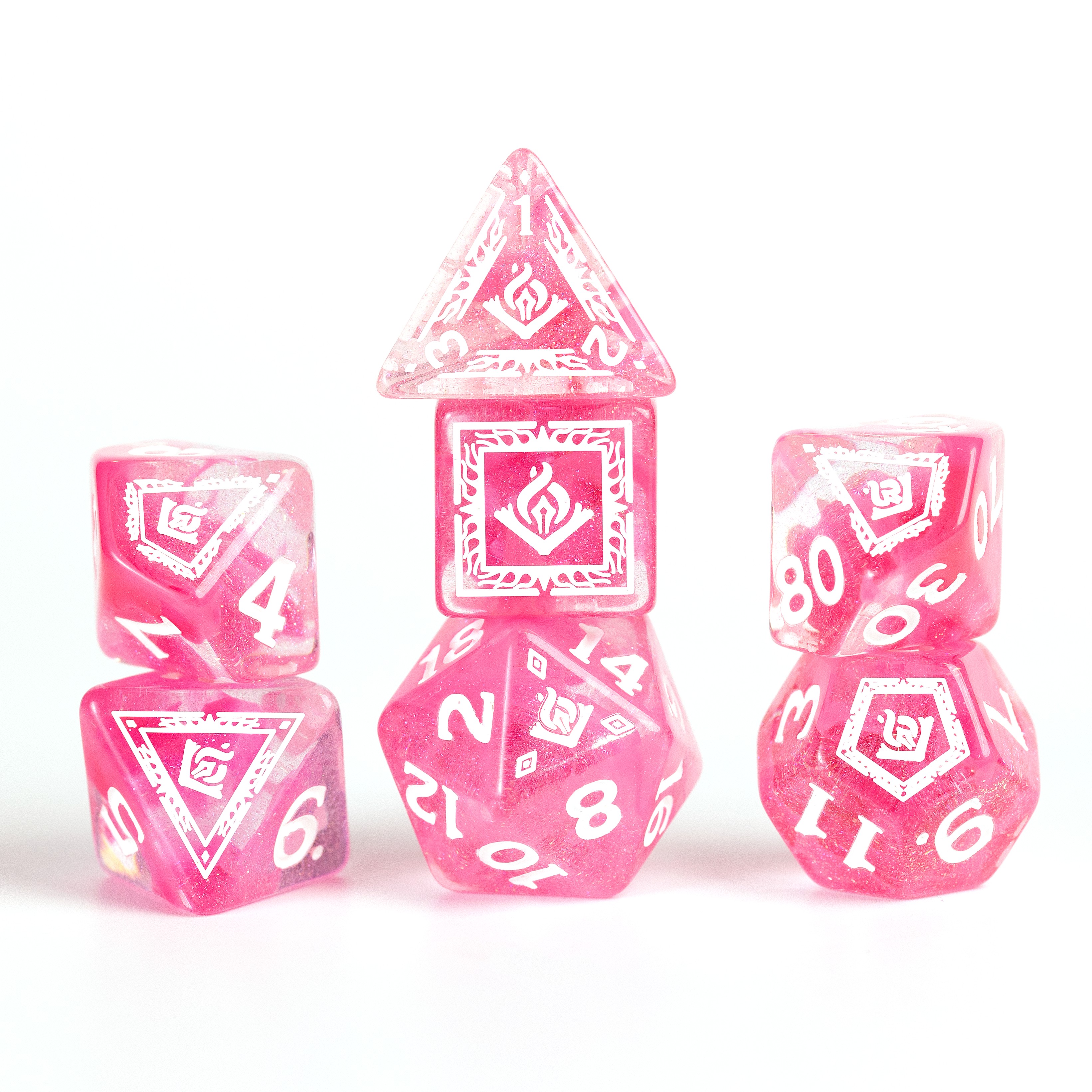 Sirius Dice Dungeons & Dragons Adventure Dice - Wizard: Fuchsia